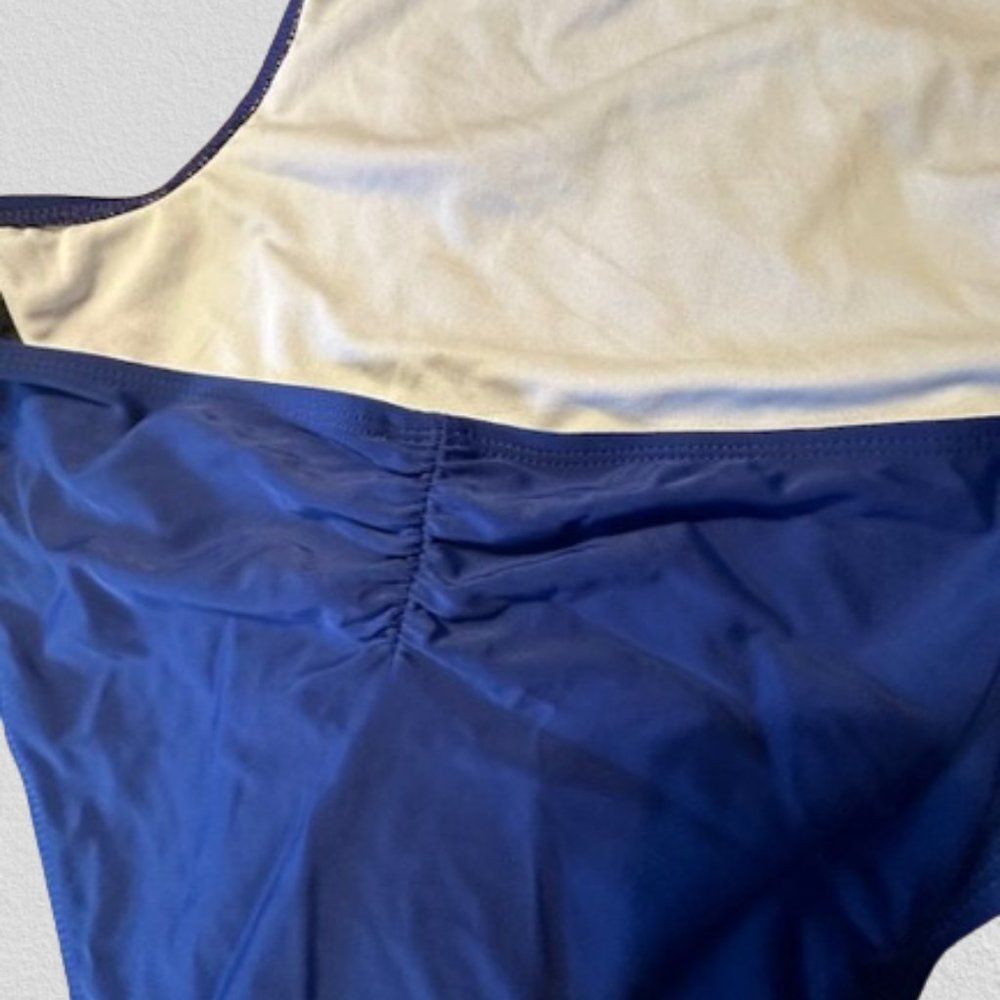 Cupshe Blue Lace Cut Out Plunging Swimsuit 4219 NWT Boutique - Picture 8 of 8